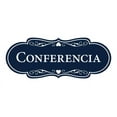 thumbnail image 1 of Designer Spanish Conferencia Sign (Navy Blue / White) - Small, 1 of 4