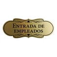 thumbnail image 1 of Designer Spanish Entrada de empleados Sign (Brushed Gold) - Medium, 1 of 4