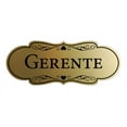 thumbnail image 1 of Designer Spanish Gerente Sign (Brushed Gold) - Large, 1 of 4