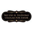 thumbnail image 1 of Designer Spanish No use el telefono celular por favor Sign (Black Gold) - Medium, 1 of 4