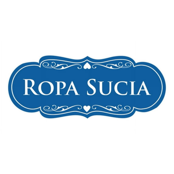 Designer Spanish Ropa Sucia Sign (Blue) - Large