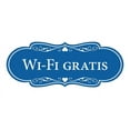 thumbnail image 1 of Designer Spanish Wi-Fi gratis Sign (Blue) - Medium, 1 of 4