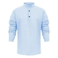 Designer Spring Summer Men's Casual Cotton Linen Solid Color Long