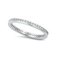 thumbnail image 1 of Designer Stackable Eternity Cubic Zieconia Ring Sterling Silver 925, 1 of 3