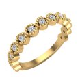 thumbnail image 1 of Designer Stacking Evil Eye Round Cut Milgrain Diamond Wedding or Anniversary Band 0.26 CTW 14K Gold, 1 of 6