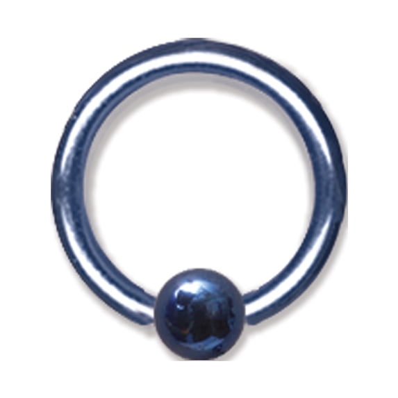 Designer Stainless Steel 14G (1.6Mm) 3/8 (10Mm) Long With 4Mm Ball Cobalt Blue Titanium (1.6Mm Made In China -Jewelry By Sweet Pea Creations
