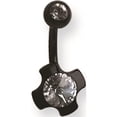 thumbnail image 1 of Designer Stainless Steel 316L Srg Gr Sstl 14G 13/32Plated Black Ball/Cross Belly Ring Made In China -Jewelry By Sweet Pea Creations, 1 of 2