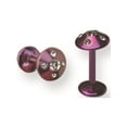 thumbnail image 1 of Designer Stainless Steel 316L Srg Gr Sstl 16G 5/16In.4Mm 5-Clr Czs Pink Cone Labret Made In China -Jewelry By Sweet Pea Creations, 1 of 2