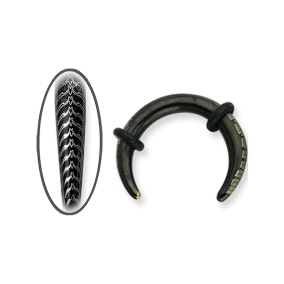Designer Stainless Steel Plated & Laser Etched Sgss Pincher W 2 O-Rings 4G (5.2Mm) 1/2 (13Mm) Di Made In China -Jewelry By Sweet Pea Creations