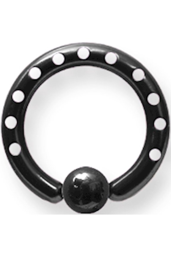 Designer Stainless Steel Plated Sgss Industrial Style Captive 10G (2.6Mm) 7/16 (12Mm) Dia W 5Mm Made In China -Jewelry By Sweet Pea Creations