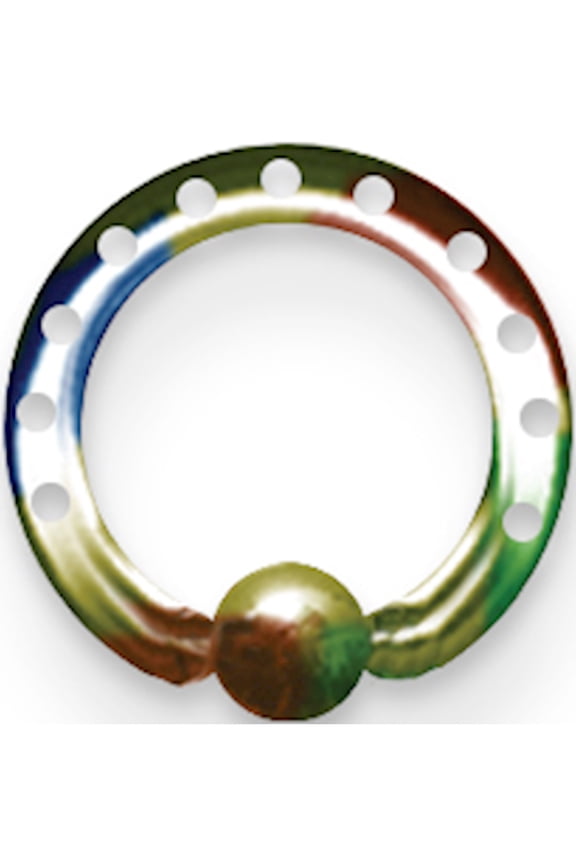 Designer Stainless Steel Plated Sgss Industrial Style Captive 10G (2.6Mm) 7/16 (12Mm) Dia W 5Mm Made In China -Jewelry By Sweet Pea Creations