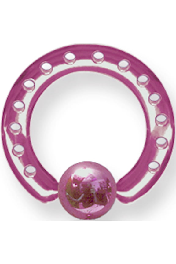 Designer Stainless Steel Plated Sgss Industrial Style Captive 8G (3.2Mm) 7/16 (12Mm) Dia W Drill Made In China -Jewelry By Sweet Pea Creations