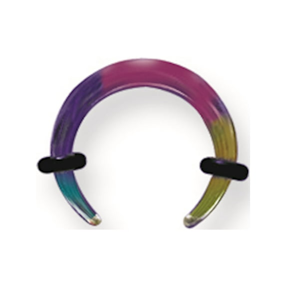 Designer Stainless Steel Plated Sgss Multicolor Pincher W2 Rubber O-Rings 8G Made In China -Jewelry By Sweet Pea Creations