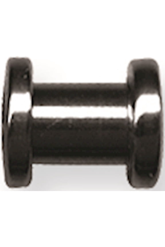 Designer Stainless Steel Plated Sgss Tunnel W Thrd Sides 4Gauge Black (Zr-Ds11) Made In China -Jewelry By Sweet Pea Creations