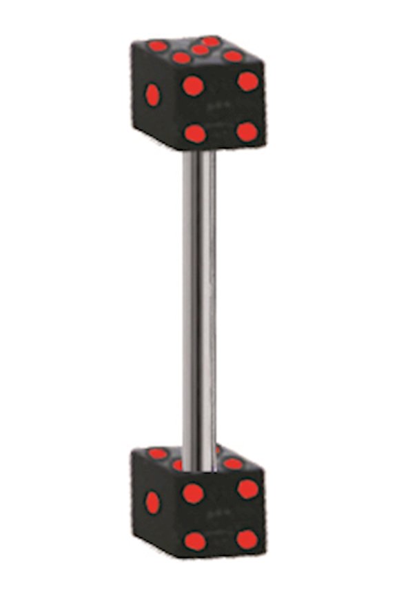 Designer Stainless Steel Sgss Bb W Acrylic Neon Dice 14G (1.6Mm) 5/8 (15Mm) Long 2 5Mm Made In China -Jewelry By Sweet Pea Creations