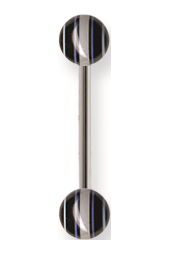 Designer Stainless Steel Sgss Bb W Uv Sensitive Racing Stripe Acrylic Balls 14G (1.6Mm) 5/8 (15M Made In China -Jewelry By Sweet Pea Creations