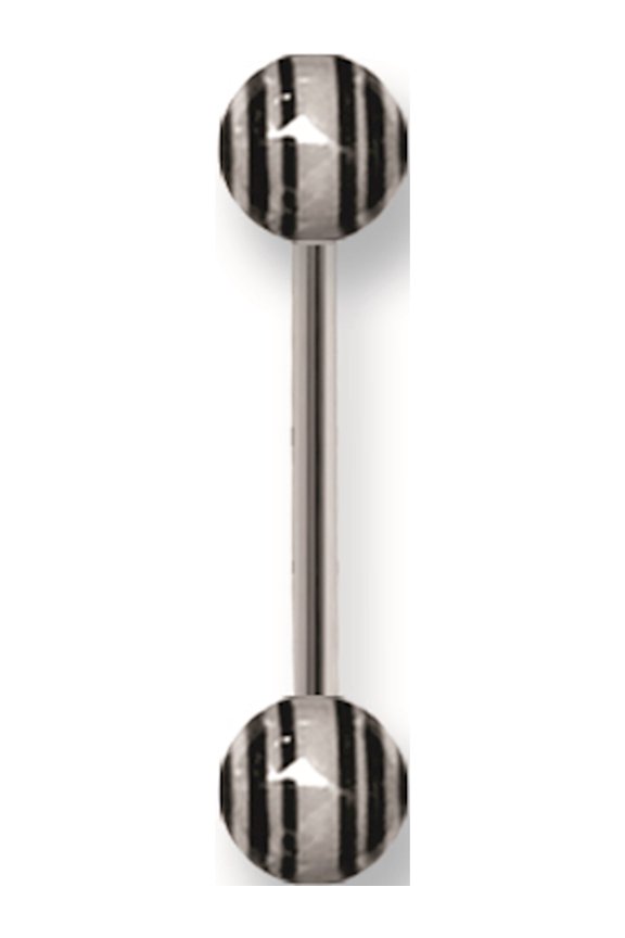 Designer Stainless Steel Sgss Bb W Uv Sensitive Racing Stripe Acrylic Balls 14G (1.6Mm) 5/8 (15M Made In China -Jewelry By Sweet Pea Creations