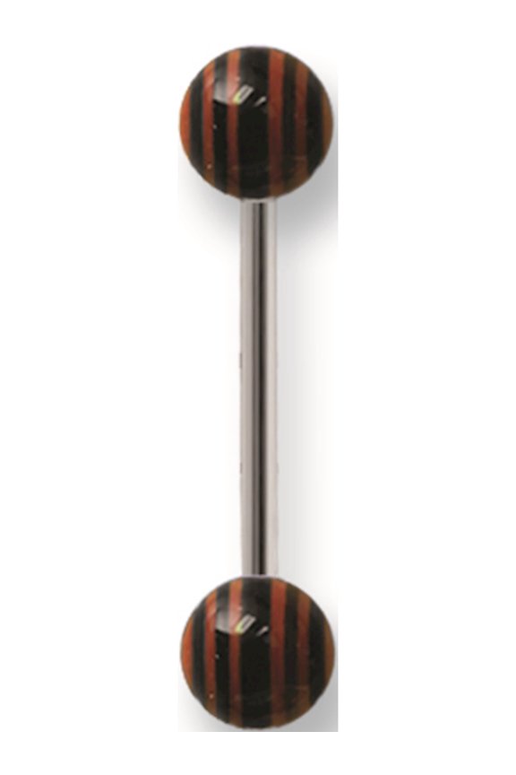 Designer Stainless Steel Sgss Bb W Uv Sensitive Racing Stripe Acrylic Balls 14G (1.6Mm) 5/8 (15M Made In China -Jewelry By Sweet Pea Creations