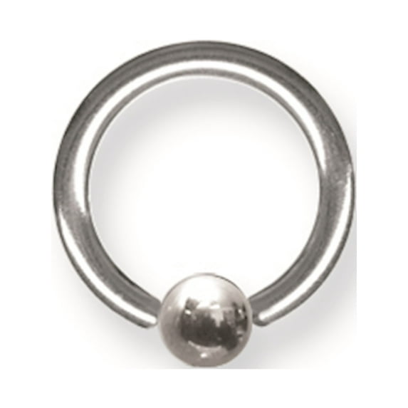 Designer Stainless Steel Sgss Captive 12G (2Mm) 7/16 (12Mm) Dia 4Mm Gap W 5Mm Ball Made In China -Jewelry By Sweet Pea Creations