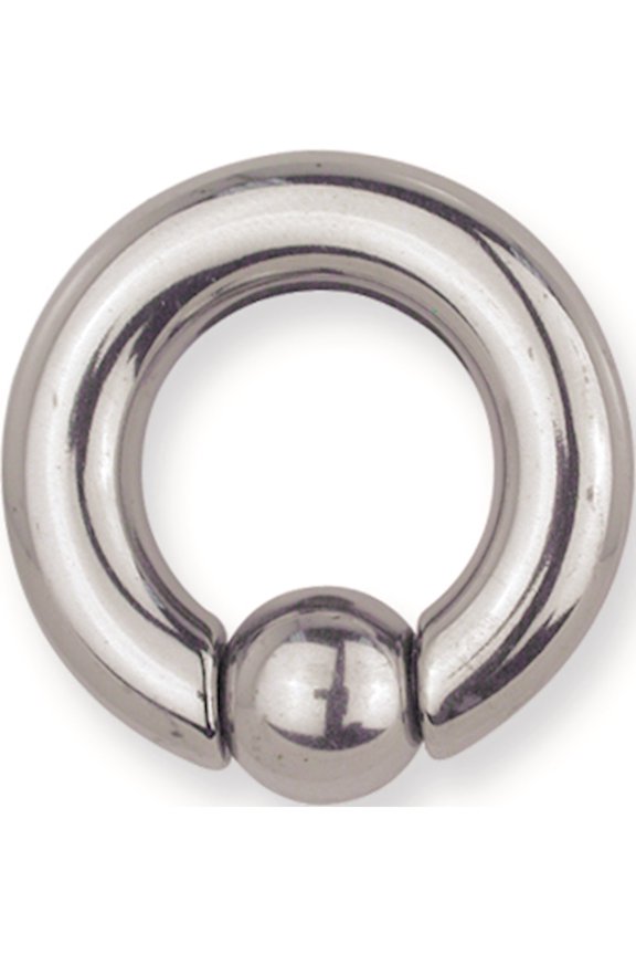 Designer Stainless Steel Sgss Captive Ring W Spring Ball 2G (6.5Mm) 5/8 (16Mm) Dia R Made In China -Jewelry By Sweet Pea Creations