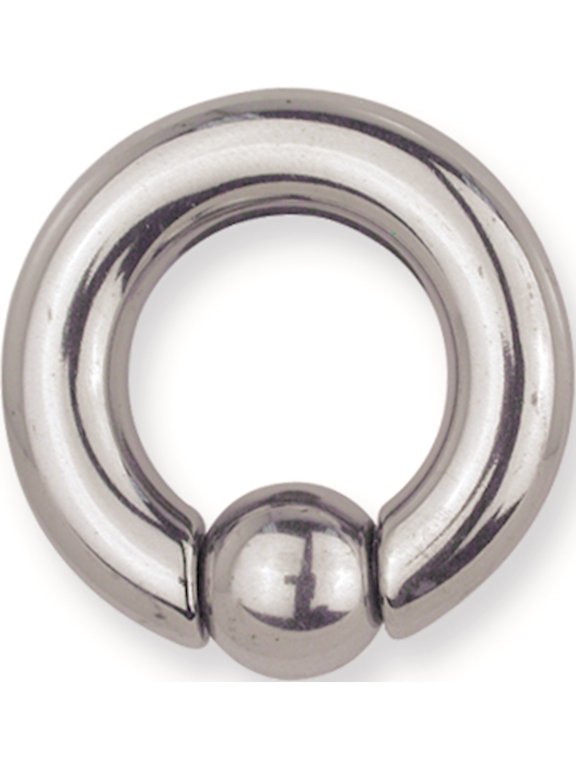 Designer Stainless Steel Sgss Captive Ring W Spring Ball 2G (6.5Mm) 5/8 (16Mm) Dia R Made In China -Jewelry By Sweet Pea Creations