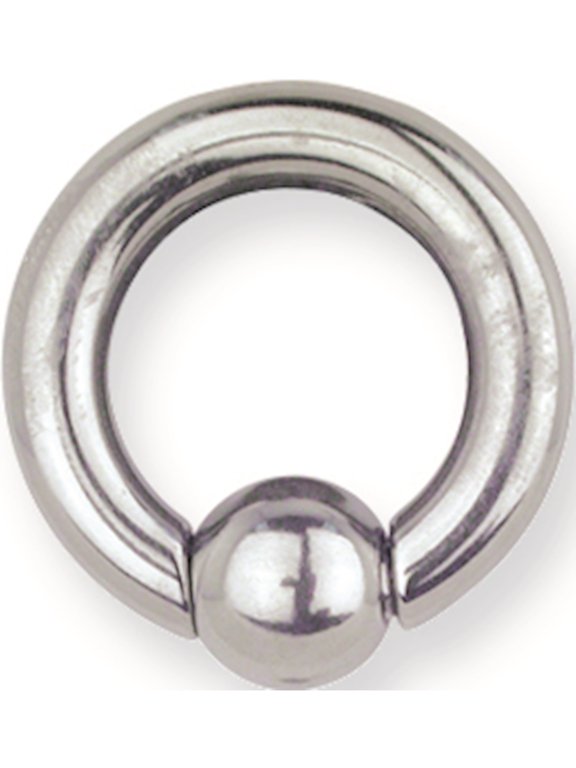 Designer Stainless Steel Sgss Captive Ring W Spring Ball 6G (4.1Mm) 1/2 (13Mm) Dia R Made In China -Jewelry By Sweet Pea Creations