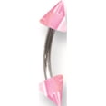 thumbnail image 1 of Designer Stainless Steel Sgss Curv Bb W Acrylic Vert Layered Cones 16G (1.3Mm) 3/8 (10Mm) Long Made In China -Jewelry By Sweet Pea Creations, 1 of 2