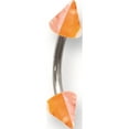 thumbnail image 1 of Designer Stainless Steel Sgss Curv Bb W Acrylic Vert Layered Cones 16G (1.3Mm) 5/16 (8Mm) Long Made In China -Jewelry By Sweet Pea Creations, 1 of 2