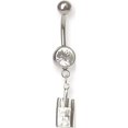 thumbnail image 1 of Designer Stainless Steel Sgss Curv Shaft W Dangles 14G (1.629Mm) 11Mm Length 5Mm Top Stl Ball 8Mm Made In China -Jewelry By Sweet Pea Creations, 1 of 2