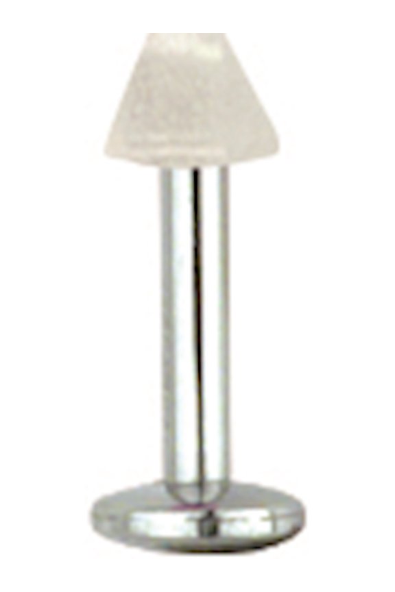 Designer Stainless Steel Sgss Labret W Acrylic Thrd Glow Cone End 14G (1.6Mm) 5/16 (8Mm) Long Made In China -Jewelry By Sweet Pea Creations