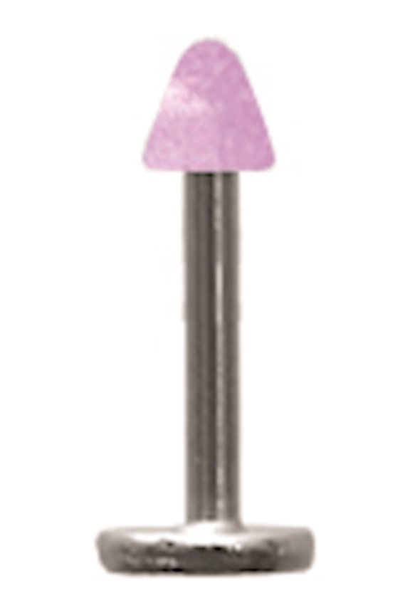 Designer Stainless Steel Sgss Labret W Acrylic Thrd Glow Cone End 16G (1.3Mm) 5/16 (8Mm) Long Made In China -Jewelry By Sweet Pea Creations