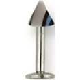 thumbnail image 1 of Designer Stainless Steel Sgss Labret W Acrylic Vert Racer Stripe Cone 14G (1.6Mm) 3/8 (10Mm) Lon Made In China -Jewelry By Sweet Pea Creations, 1 of 2