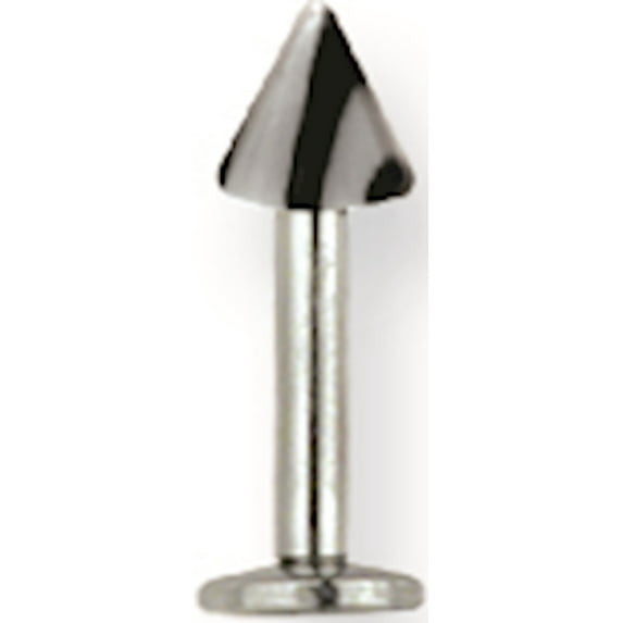 Designer Stainless Steel Sgss Labret W Acrylic Vert Racer Stripe Cone 14G (1.6Mm) 5/16 (8Mm) Lon Made In China -Jewelry By Sweet Pea Creations
