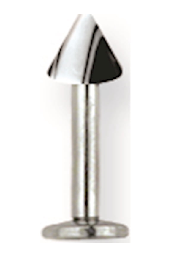 Designer Stainless Steel Sgss Labret W Acrylic Vert Racer Stripe Cone 14G (1.6Mm) 5/16 (8Mm) Lon Made In China -Jewelry By Sweet Pea Creations