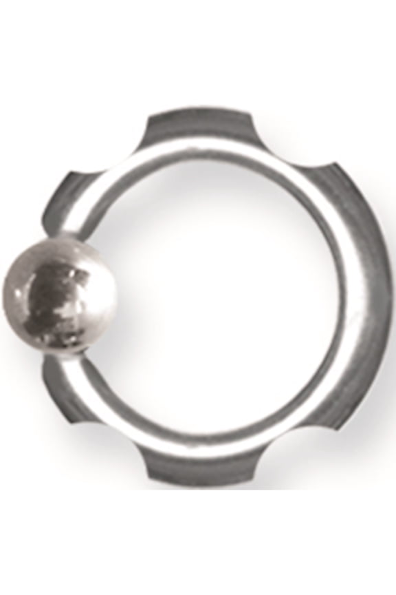 Designer Stainless Steel Sgss Notched Captive With Ball 10G 5Mm (3/16) 7/16 Diameter Made In China -Jewelry By Sweet Pea Creations