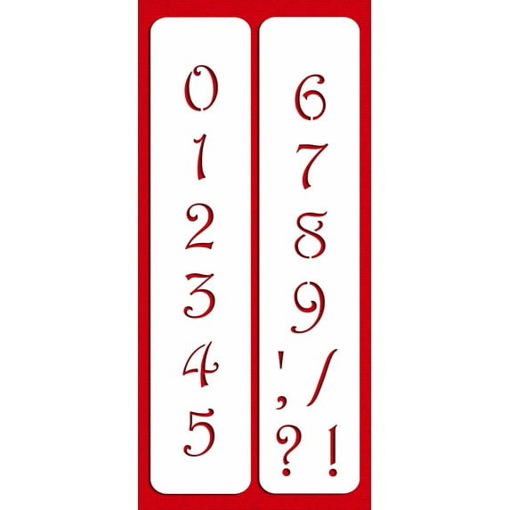 Designer Stencils 1.75 Inch Contemporary Numbers Cake foodgrade stencil