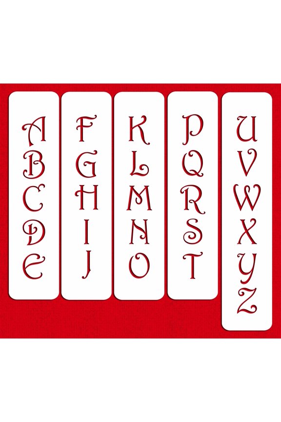 Designer Stencils 2.25 Inch Contemporary Monogram Letters Cake Stencil, Beige/semi-transparent