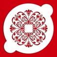 thumbnail image 1 of Designer Stencils C333 Turn of the Century 7 Inch Medallion Cake Stencil, Beige/semi-transparent, 1 of 7