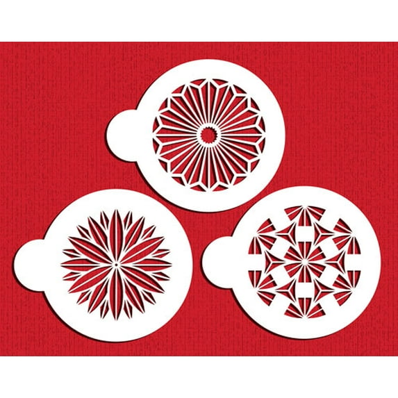 Designer Stencils C831 Retro Circle Set, Beige/semi-transparent