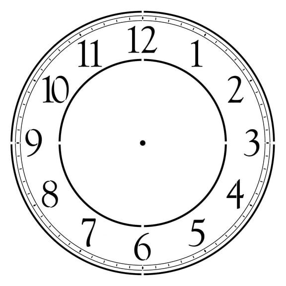 Designer Stencils Contemporary 18 Inch Clockface Wall Stencil 3697H