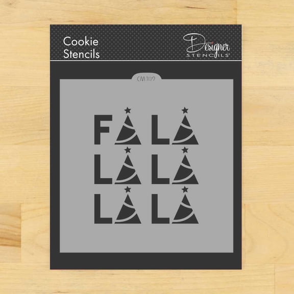 Designer Stencils FA LA LA Cookie and Craft Stencil CM109