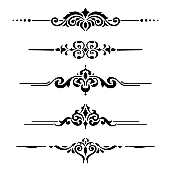 Designer Stencils FS090 Furniture Details Stencil (10 mil plastic)