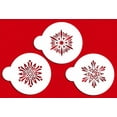 thumbnail image 1 of Designer Stencils Small Crystal Snowflakes 3 Cookie Stencils, Beige/semi-transparent, 1 of 4