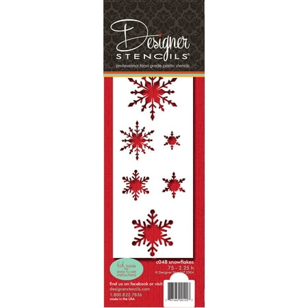 Designer Stencils Snowflake Cake Stencil, Beige/Semi-Transparent