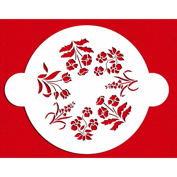 Designer Stencils Spring Garden Top - 7 inch Cake Stencil