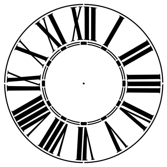 Designer Stencils  Thick Roman Numeral 18 Inch Clock Stencil 3796H