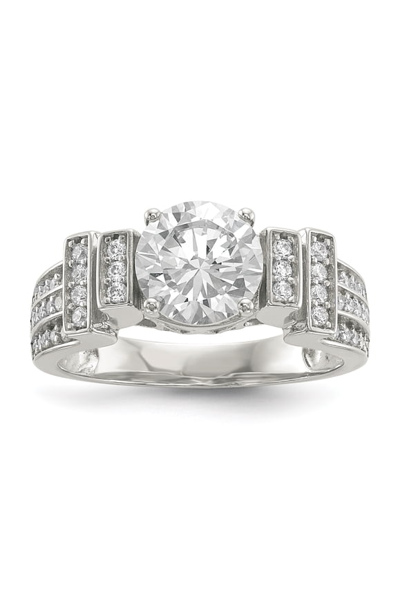 Designer Sterling Silver Cz Tiered Pave Ring Made In China -Jewelry By Sweet Pea Creations