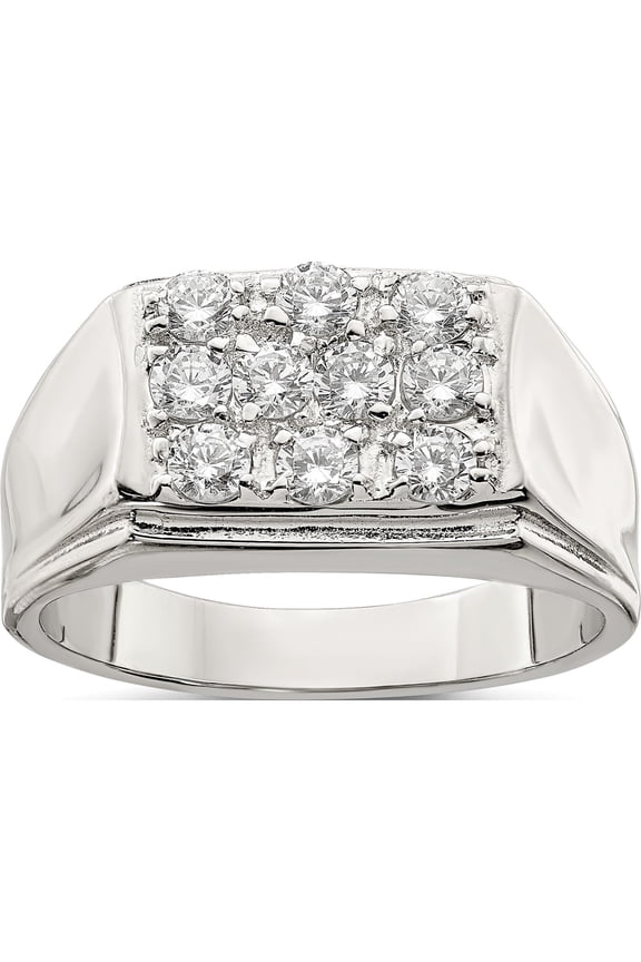 Designer Sterling Silver Men's Cz Ring Made In China -Jewelry By Sweet Pea Creations