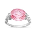 thumbnail image 1 of Designer Sterling Silver Pink And Clear Cz Ring Made In China -Jewelry By Sweet Pea Creations, 1 of 2