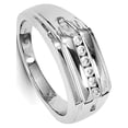 thumbnail image 1 of Designer Sterling Silver Rhodium Plated Diamond Men's Ring Made In India -Jewelry By Sweet Pea Creations, 1 of 1